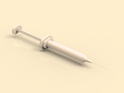 Syringe 3D Rendering 