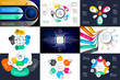 Infographic design vector sets used for workflow layout.