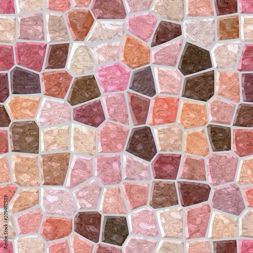Naklejka na szybę Marmur różowa mozaika