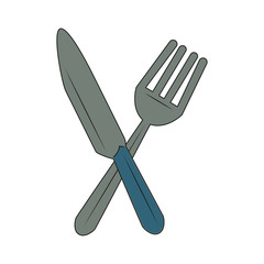 Wall Mural - Knife and fork cutlery vector illustration graphic design