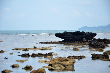 Poster - Landscape of rocky beach