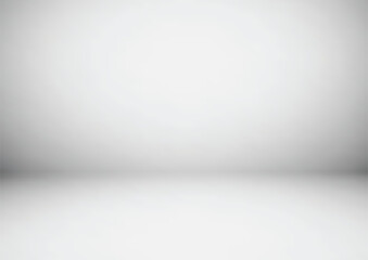 Poster - Empty gray studio room, used as background for display your products 