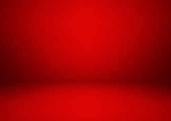 empty red studio room, used as background for display your products