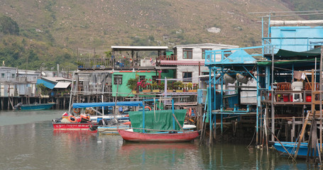 Canvas Print - Hong Kong old fishing village