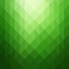 Wall Mural - Abstract geometric pattern. Green triangles background