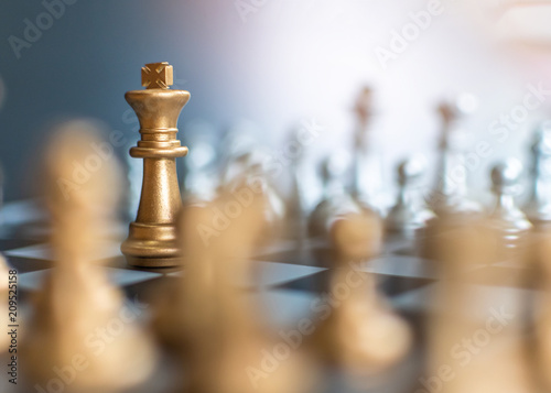 Fotografía Business strategy competition, strategic planning for winning success and leader