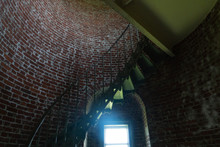 Spiral Staircase Inside Cape Blanco Lighthouse On The Oregon Coast