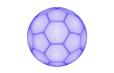 Wall Mural - vector futuristic sports concept of a soccer ball. modern digital ball. high tech ball design. ball 