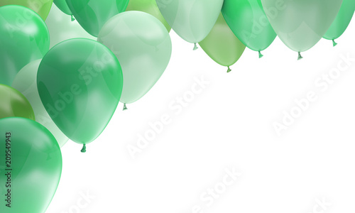 Fotografía ballons fête anniversaire célébration verts