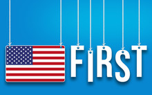 America First Word Concept