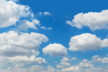 Clouds in the blue sky, natural background