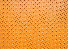 Yellow Painted Industrial Steel Sheeting With Grid Textured Flooring Pattern