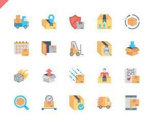 Leinwandbilder - Simple Set Shipping Flat Icons for Website and Mobile Apps. Contains such Icons as Export, Logistics, Board, Cargo, Delivery. 48x48 Pixel Perfect. Vector illustration.