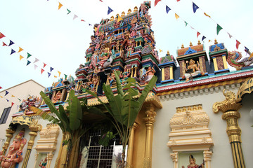 Indian temple in George town of Penang