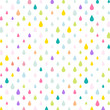 Unicorn Tears/ Water drops/ Rain drops background, seamless colorful pattern in vector eps 10.