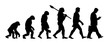Theory of evolution of man silhouette