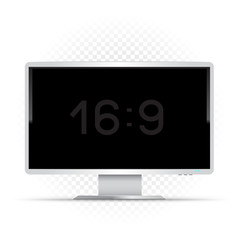 white 16 to 9 computer monitor