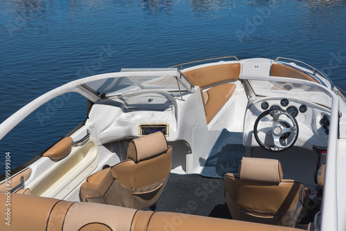 Fotomural Image of the interior of a transport motorboat