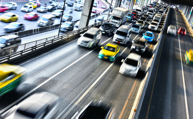 Sticker - Controlled-access highway in Bangkok during rush hour