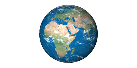 earth planet white background