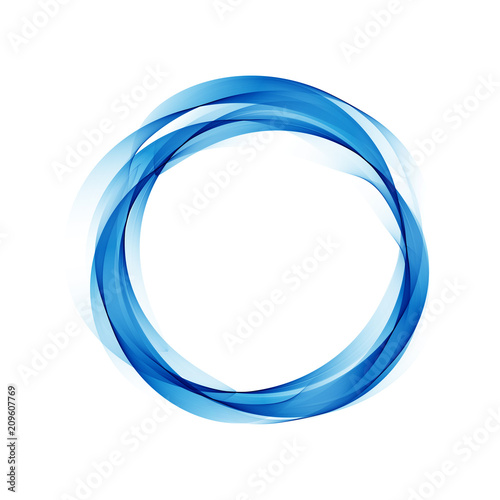 Cuadros en Lienzo Abstract vector background with blue circles
