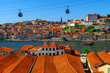 Porto, Portugal old town skyline with orange rooftops on the Douro River