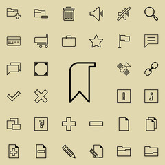 Poster - tab icon. Detailed set of minimalistic icons. Premium graphic design. One of the collection icons for websites, web design, mobile app