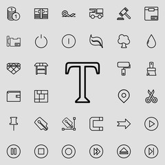 Poster - character text outline icon. Detailed set of minimalistic line icons. Premium graphic design. One of the collection icons for websites, web design, mobile app