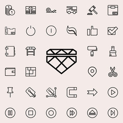Poster - diamond outline icon. detailed set of minimalistic line icons. premium graphic design. one of the co
