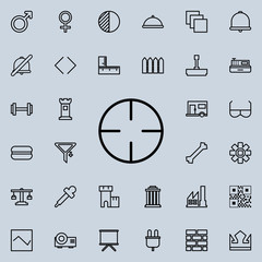 Canvas Print - aim icon. Detailed set of minimalistic line icons. Premium graphic design. One of the collection icons for websites, web design, mobile app