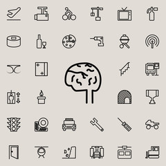 Poster - human brain icon. detailed set of minimalistic line icons. premium graphic design. one of the collec