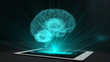 Brain projection futuristic holographic display phone tablet hologram technology