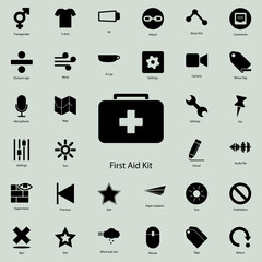 Wall Mural - first aid kid icon.  Detailed set of minimalistic icons. Premium graphic design. One of the collection icons for websites, web design, mobile app