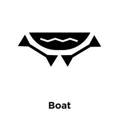 Wall Mural - Boat icon vector sign and symbol isolated on white background, Boat logo concept, outline symbol, linear sign