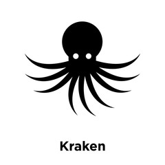 Wall Mural - Kraken icon vector sign and symbol isolated on white background, Kraken logo concept, outline symbol, linear sign