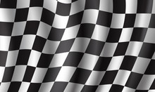 Racing Flag 3d Background For Race Sport Design
