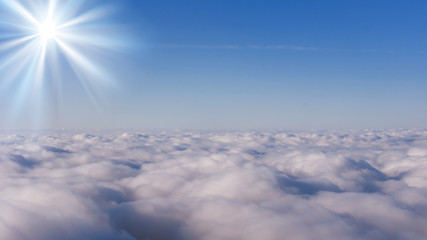 Sticker - Blue sky and clouds. Cloudscape