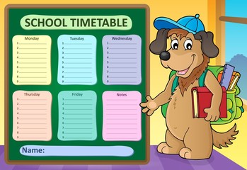 Poster - Weekly school timetable design 8