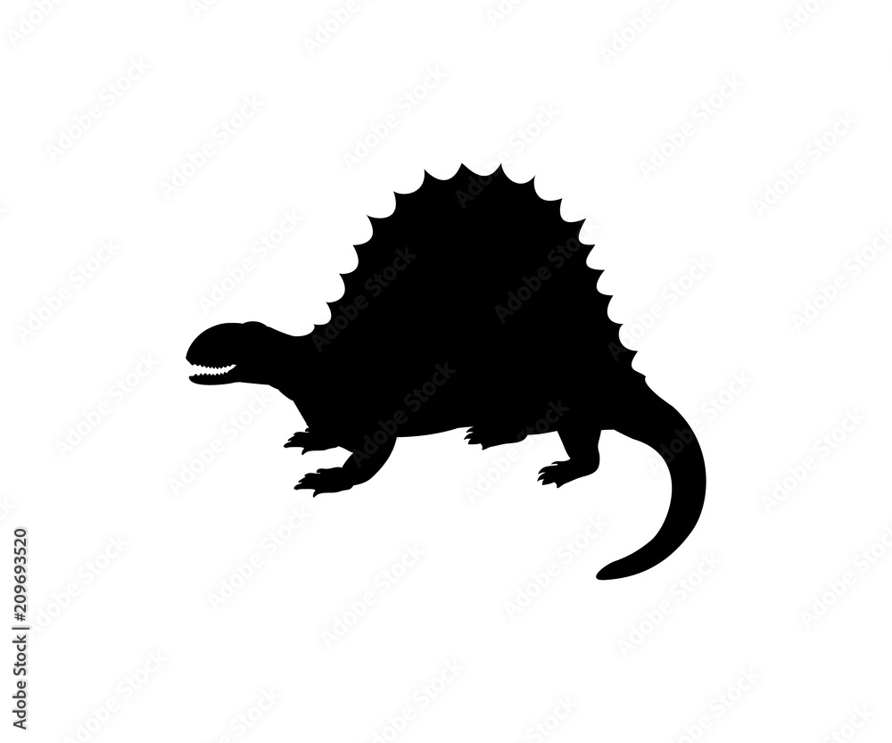 Silhouette Spinosaurus dinosaur jurassic prehistoric animal Stock ...