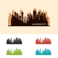 Wall Mural - Las Vegas City Skyline Logo Template