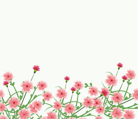 Canvas Print - Beautiful flowers frame over white background vector illustration graphic design