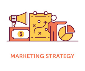 Wall Mural - Marketing Strategy Icons