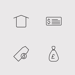 Shopping And E Commerce outline vector icons set