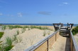 looking towards the Atlantic Ocean from a walkway in Kill Devil Hills, NC- Outer Banks