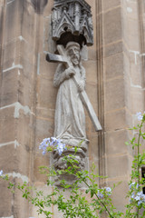 Wall Mural - church stone art figures and columns