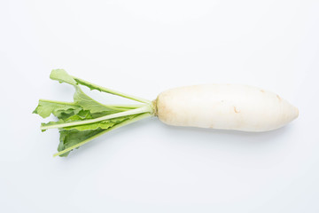 Wall Mural - daikon radishes isolated on white