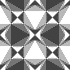 Aufkleber - Seamless pattern of simple geometric shapes. Vector illustration.