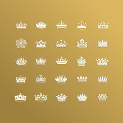 Wall Mural - King and queen crowns symbols 