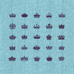 Wall Mural - King and queen crowns symbols