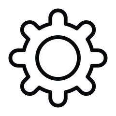 Poster - gear icon with outline style
